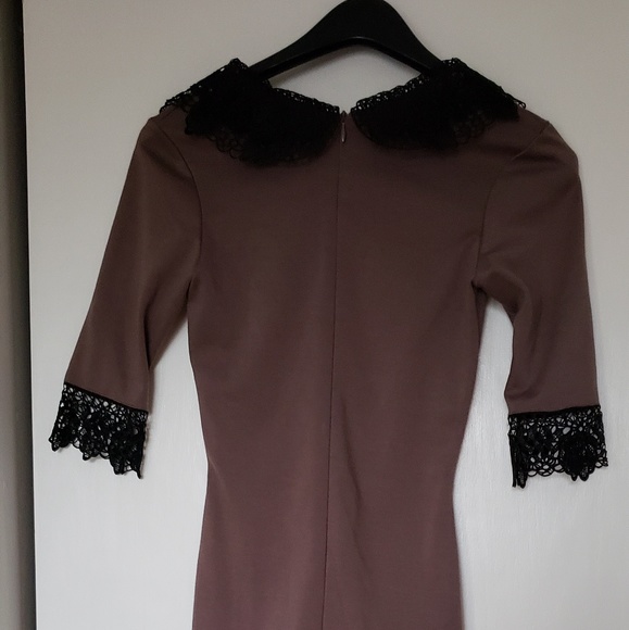 ASOS Lydia Bright pencil dress with lace collar - Picture 3 of 5